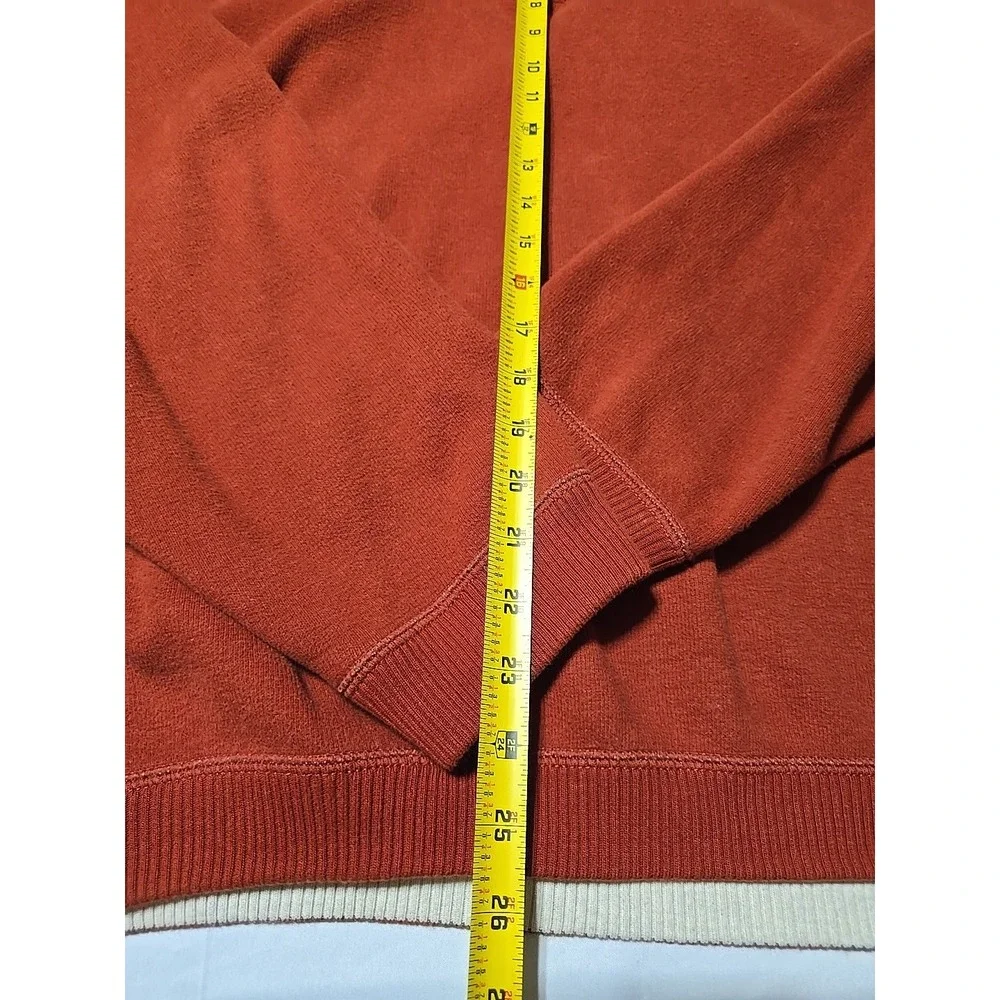 Tommy Bahama Sweater Mens XL 1/4 Zip Pullover Burnt Orange Preppy Long‎ Sleeve